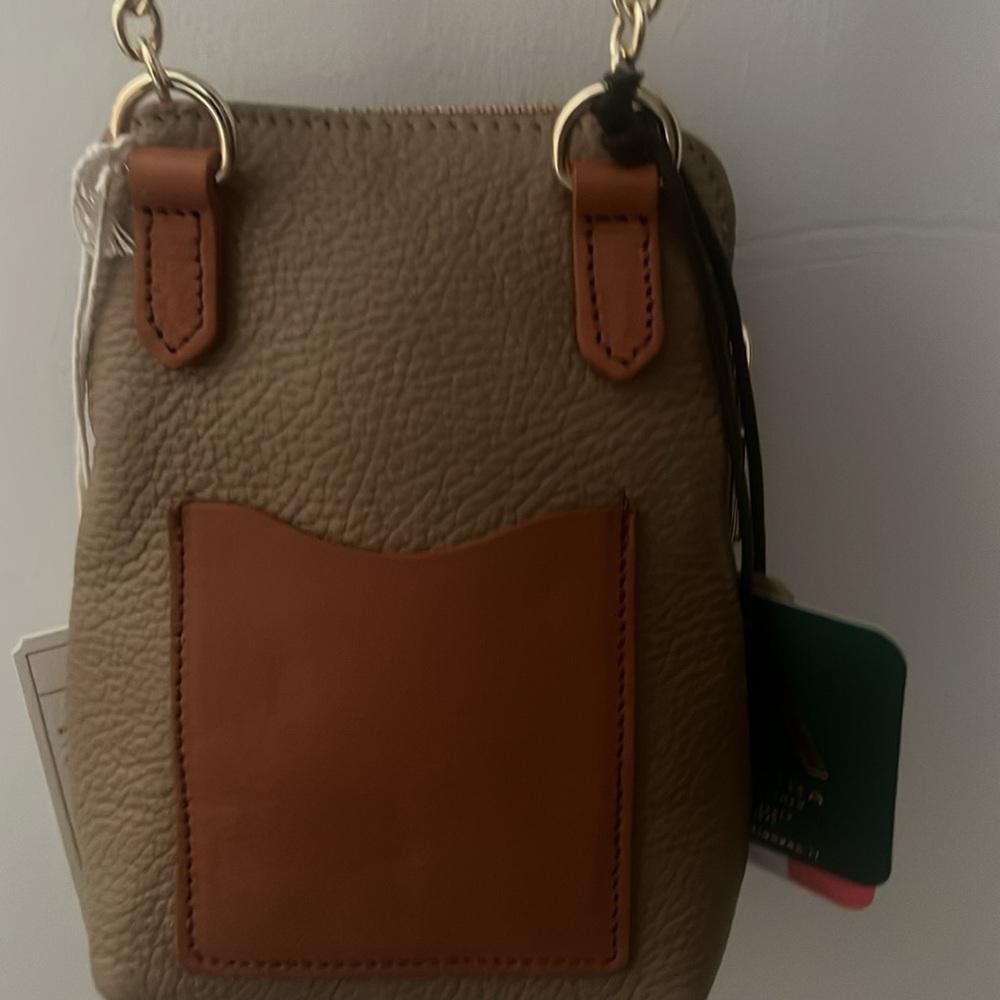 New Brown Leather Crossbody Bag - Picture 2 of 3